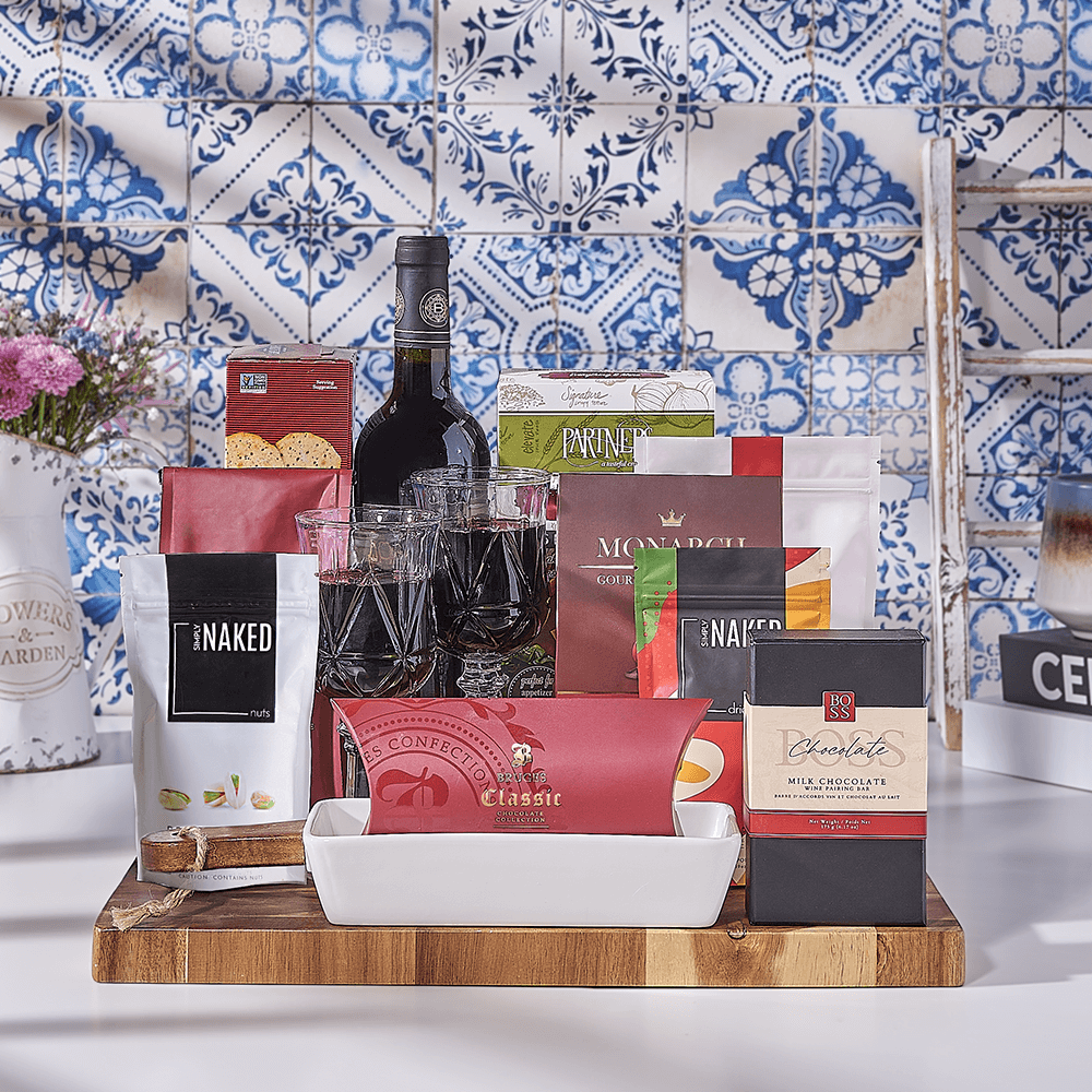 All A Board Wine Gift Basket, kosher wine gift, kosher wine, kosher gift, kosher, wine gift, wine, Canada delivery
