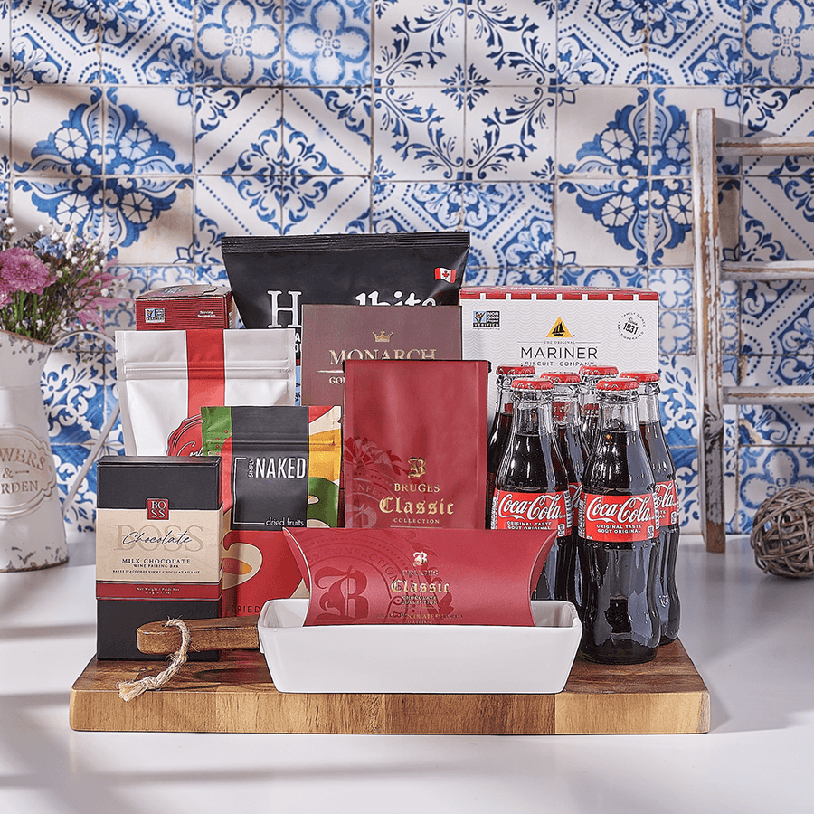 All A Board Kosher Gift Basket, kosher gift, kosher, snack gift, snack, coffee gift, coffee, Canada delivery