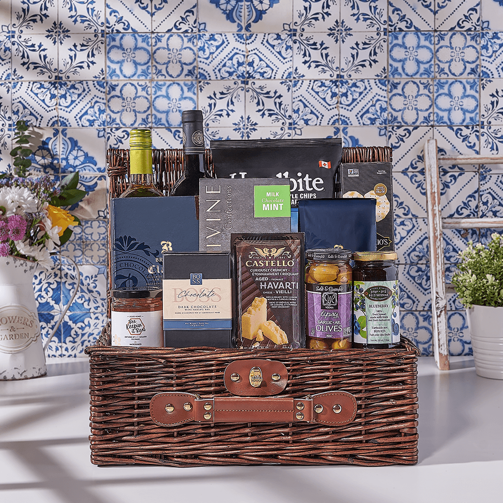 Ample Kosher Picnic Gift Set, kosher gift, kosher, wine gift, wine, kosher wine gift, kosher wine, coffee gift, coffee, Canada delivery