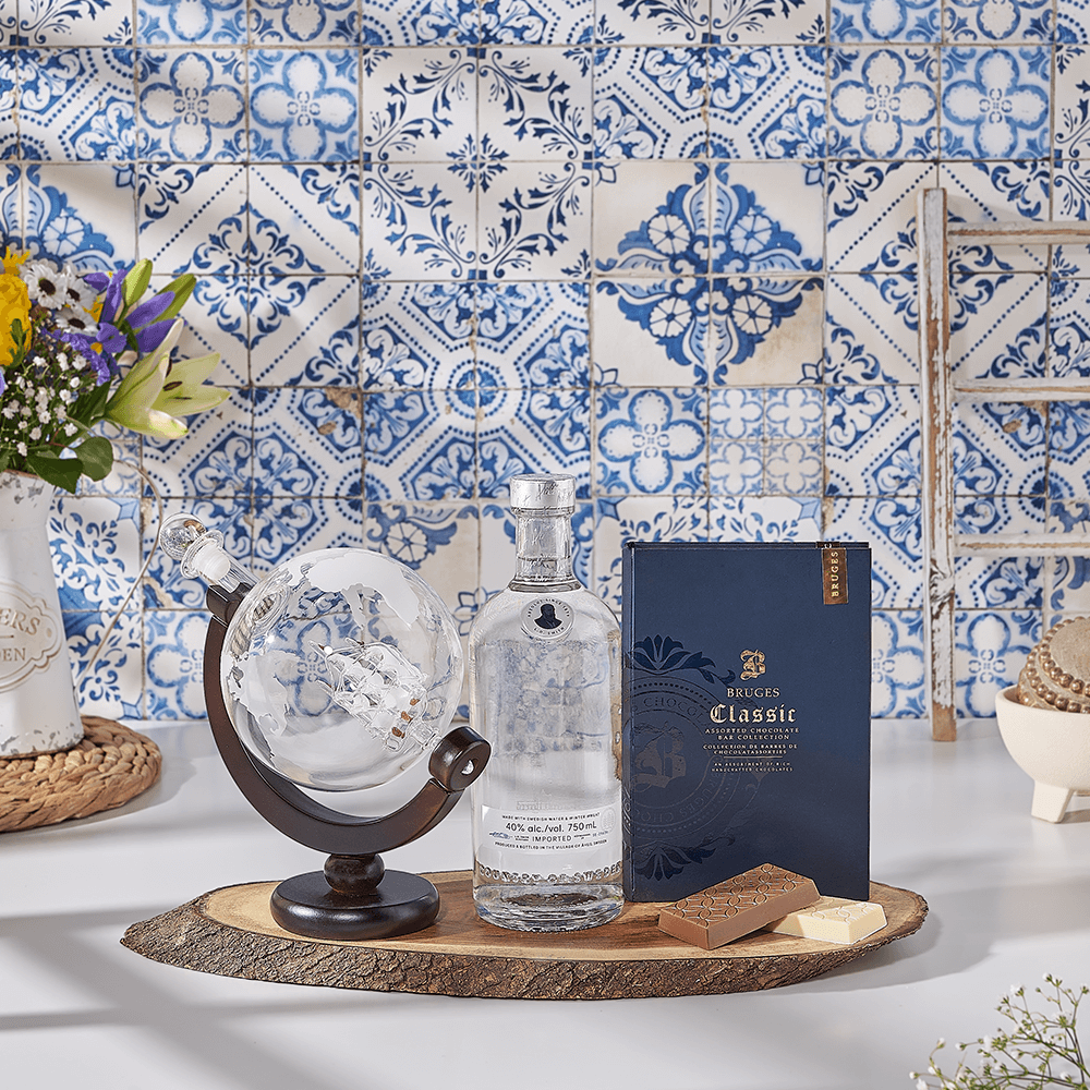 Around the World Kosher Spirits Gift, kosher gift, kosher, liquor gift, liquor, decanter gift, decanter, Canada delivery