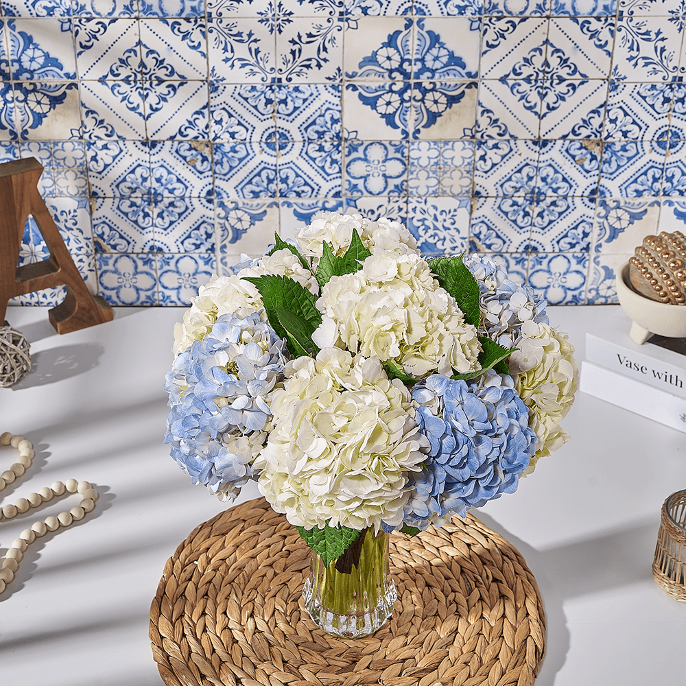 Blue & White Hydrangea Bouquet