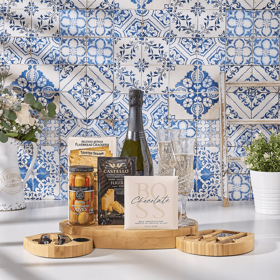 Champagne Party Gift Set, kosher gift, kosher, champagne gift, champagne, sparkling wine gift, sparkling wine, Canada delivery