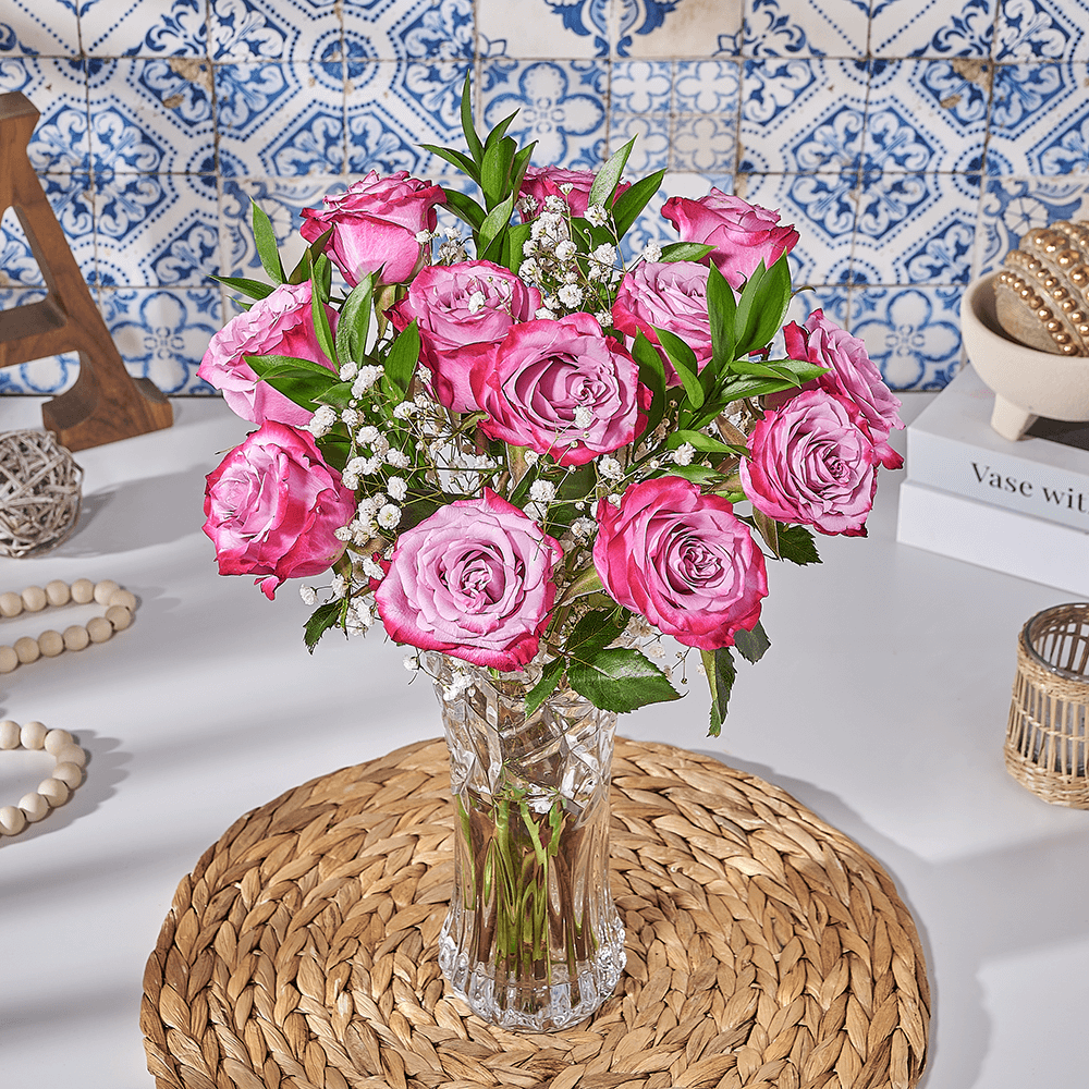 Cheerful Blushing Rose Bouquet