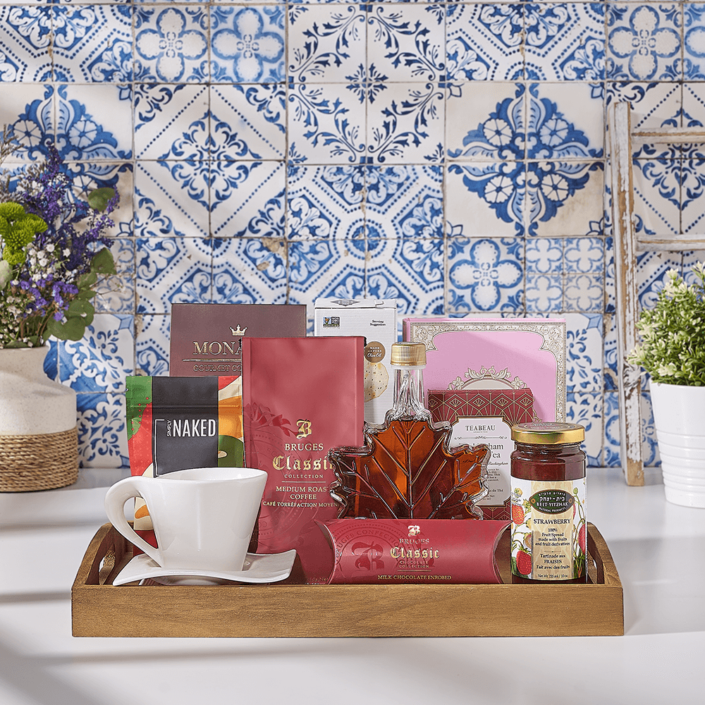 Delightful Gift Tray, kosher gift, kosher, coffee gift, coffee, tea gift, tea, Canada delivery