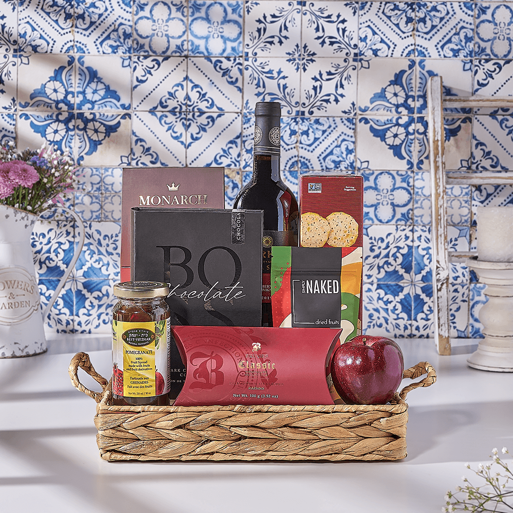 Elegant Kosher Wine Gift Basket, kosher gift, kosher, wine gift, wine, kosher wine gift, kosher wine, Canada delivery