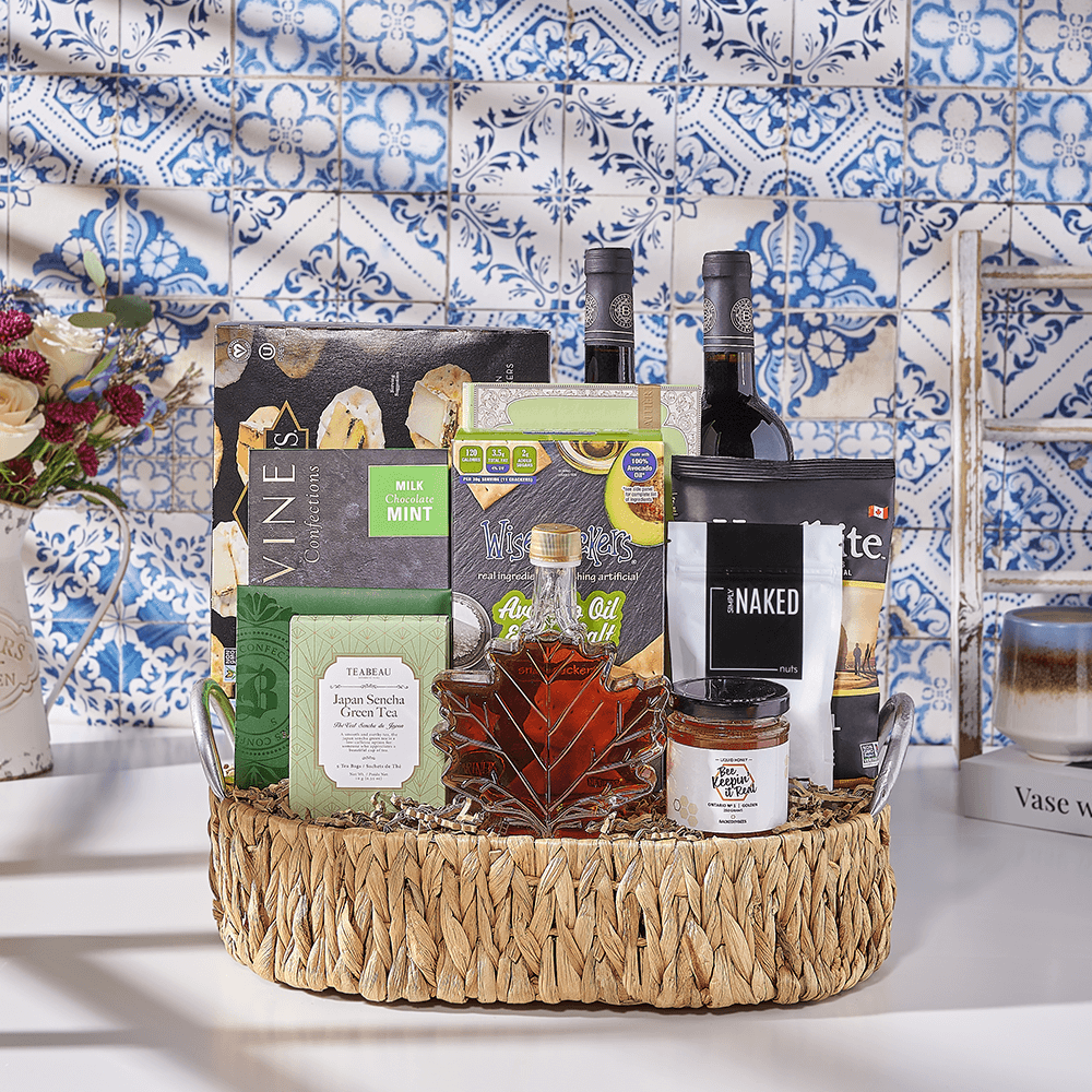 Fun &amp; Festive Wine Gift Basket, kosher gift, kosher, kosher wine gift, kosher wine, wine gift, wine, Canada delivery