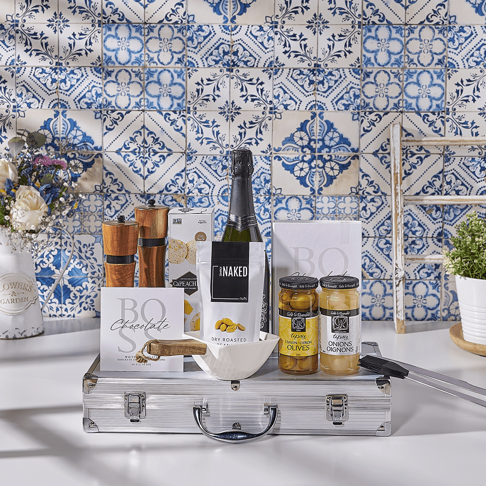 Kosher Champagne & Grilling Gift, kosher gift, kosher, sparkling wine gift, sparkling wine, champagne gift, champagne, grilling gift, grilling, bbq gift, bbq, Canada delivery