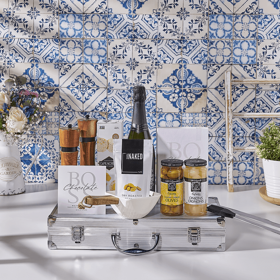 Kosher Champagne & Grilling Gift, kosher gift, kosher, sparkling wine gift, sparkling wine, champagne gift, champagne, grilling gift, grilling, bbq gift, bbq, Canada delivery