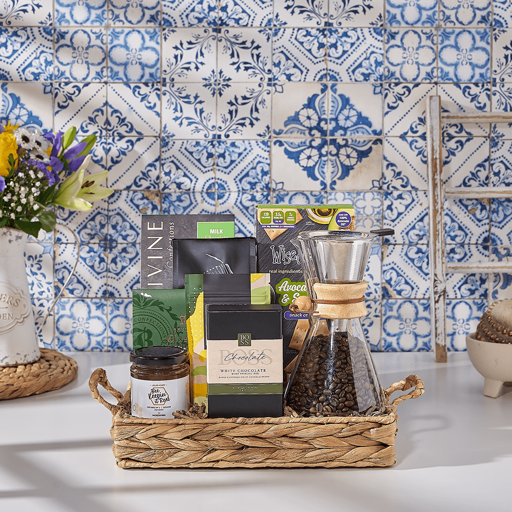 Kosher Gourmet Coffee Tray, coffee gift, coffee, kosher gift, kosher, chocolate gift, chocolate, Canada delivery