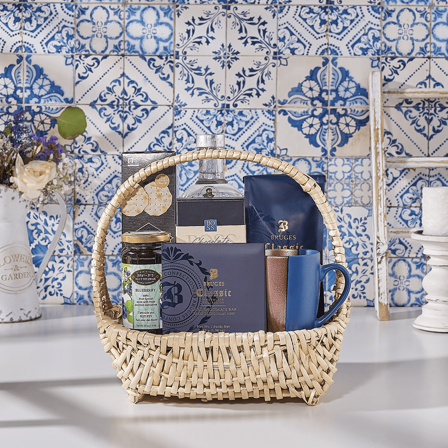 Kosher Spirits & Coffee Gift Basket, liquor gift, liquor, chocolate gift, chocolate, coffee gift, coffee, kosher gift, kosher, Canada delivery