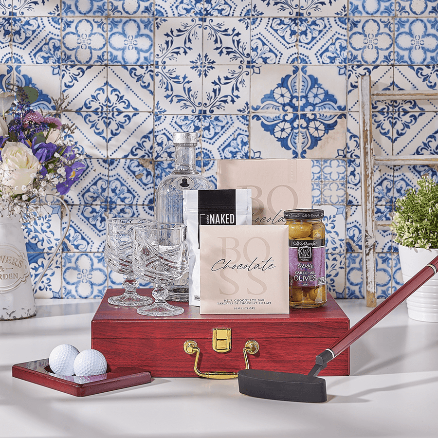 Kosher Spirits & Putting Practice Set, kosher liquor gift, kosher liquor, kosher gift, kosher, liquor gift, liquor, golf gift, golf, putting practice gift, putting practice, Canada delivery