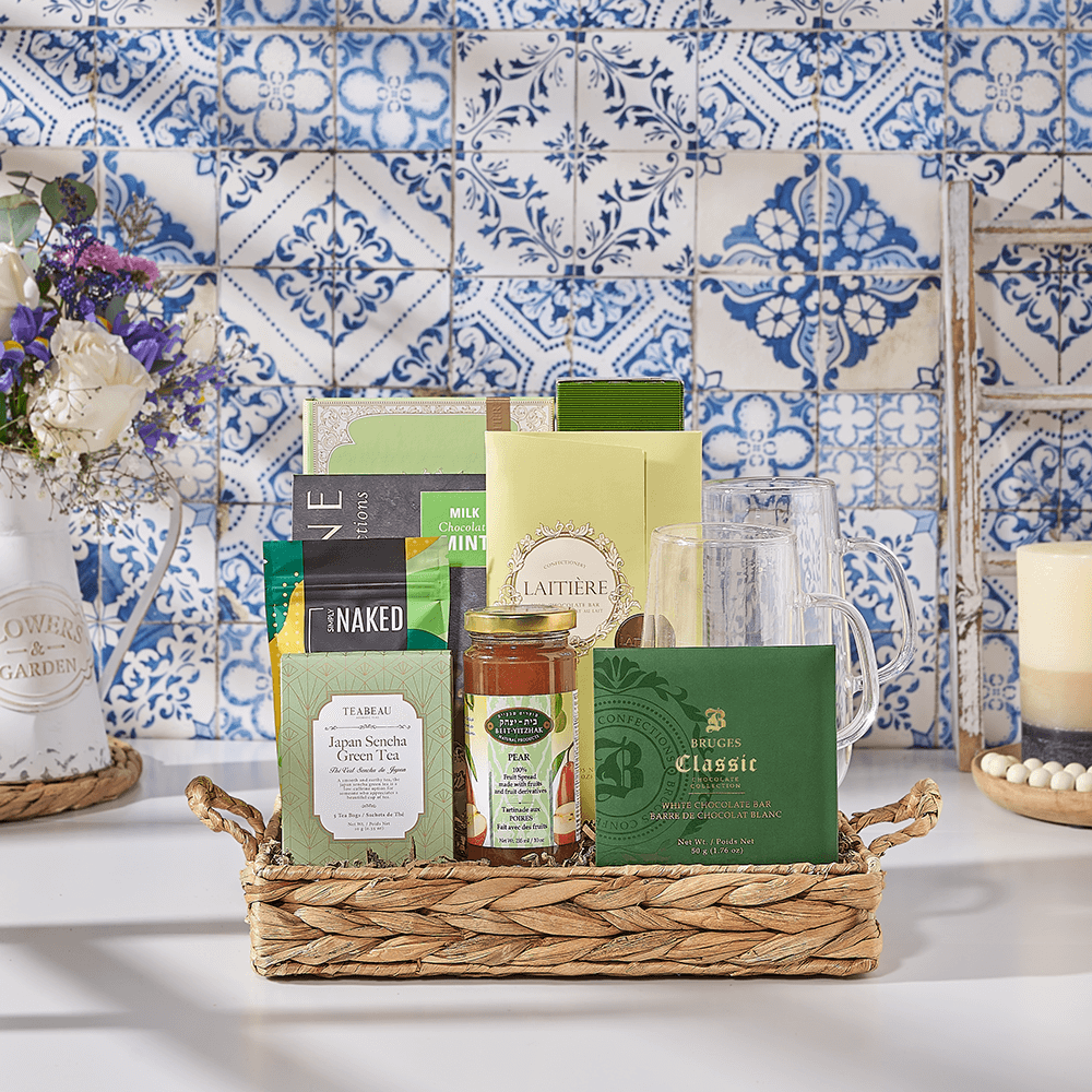 Kosher Tea Tray for Sharing, kosher gift, kosher, tea gift, tea, chocolate gift, chocolate, Canada delivery