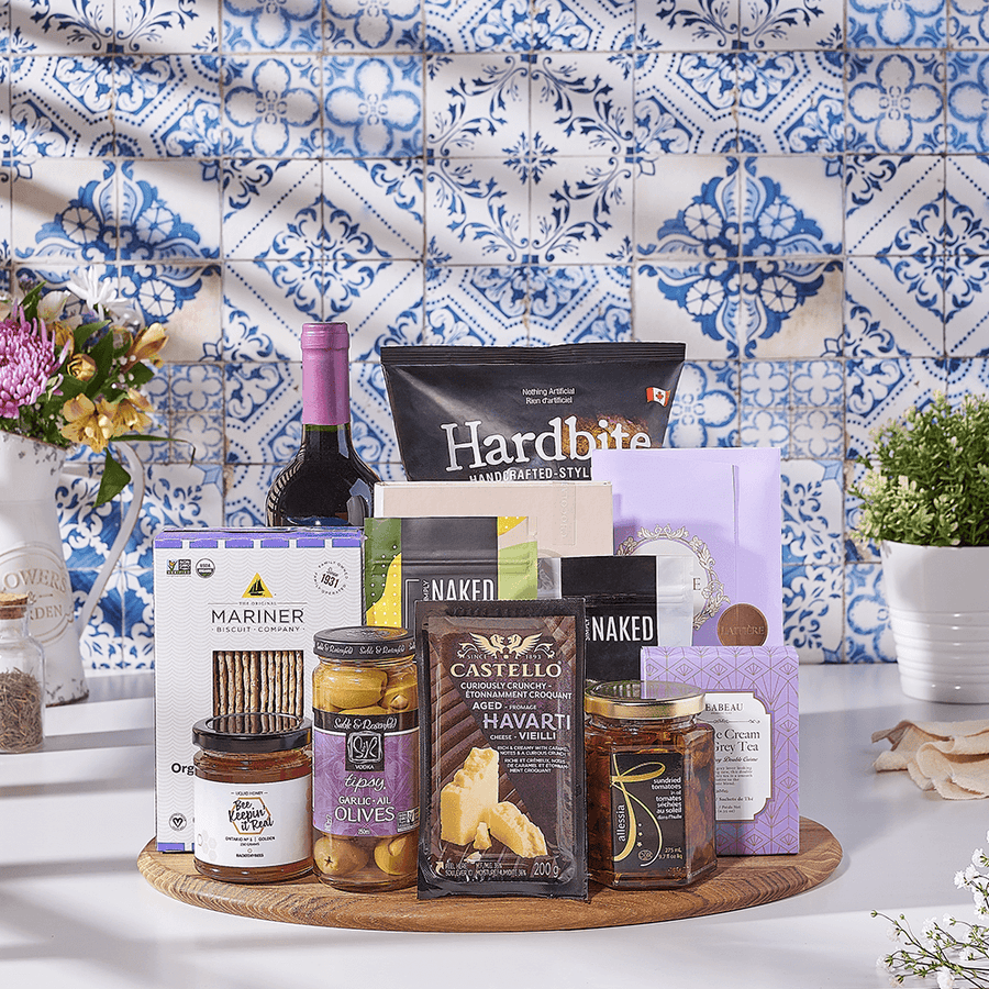 Kosher Wine & Cheese Basket, kosher wine gift, kosher wine, wine gift, wine, kosher gift, kosher, Canada delivery