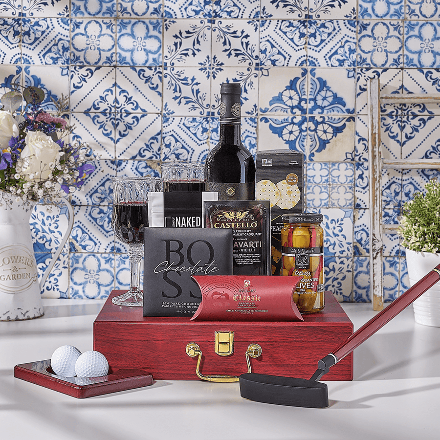 Kosher Wine & Putting Practice Set, kosher gift, kosher, wine gift, wine, golf gift, golf, putting practice gift, putting practice, Canada delivery