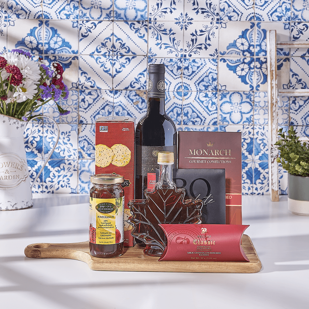 Kosher Wine &amp; Sweets Basket, wine gift, wine, kosher gift, kosher, kosher wine gift, kosher wine, Canada delivery