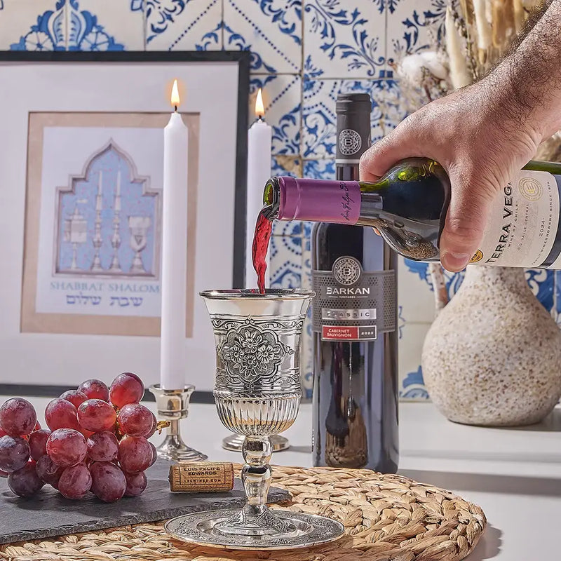 Kosher Shabbat gift basket with curated essentials
