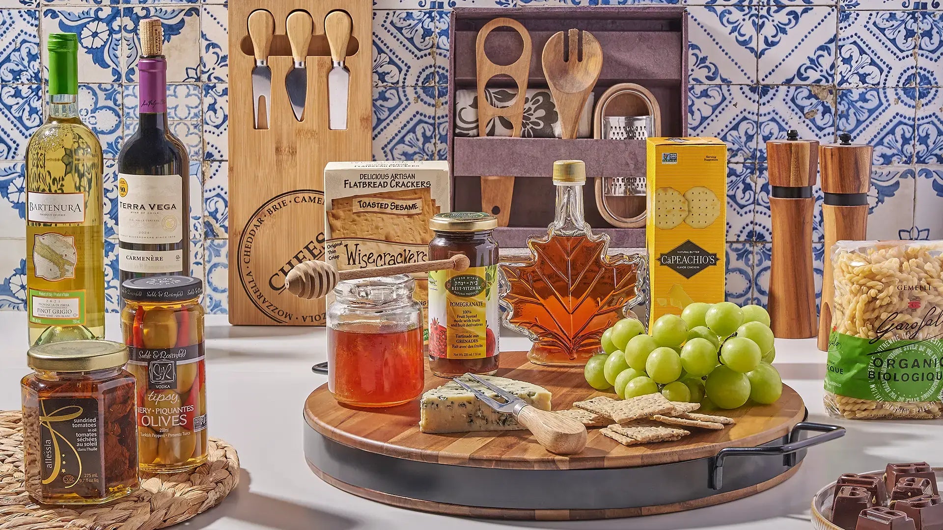Kosher gift basket prepared and presented for delivery