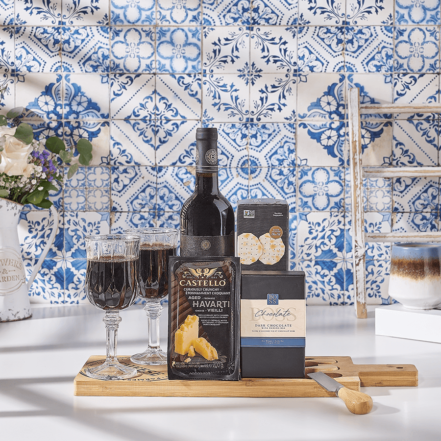 Nosher’s Bliss Kosher Wine Gift Set, wine gift, wine, kosher wine gift, kosher wine, chocolate gift, chocolate, Canada delivery