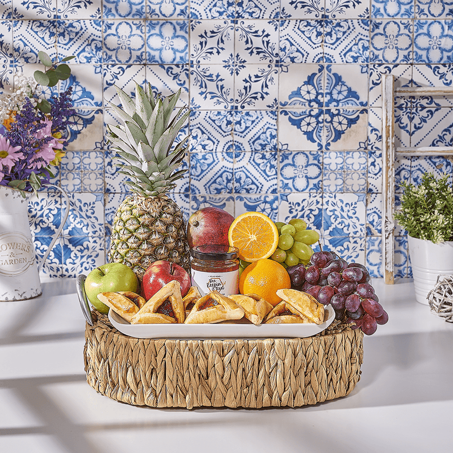 Purim Hamantaschen & Fruit Basket, fruit gift, fruit, kosher gift, kosher, Canada delivery