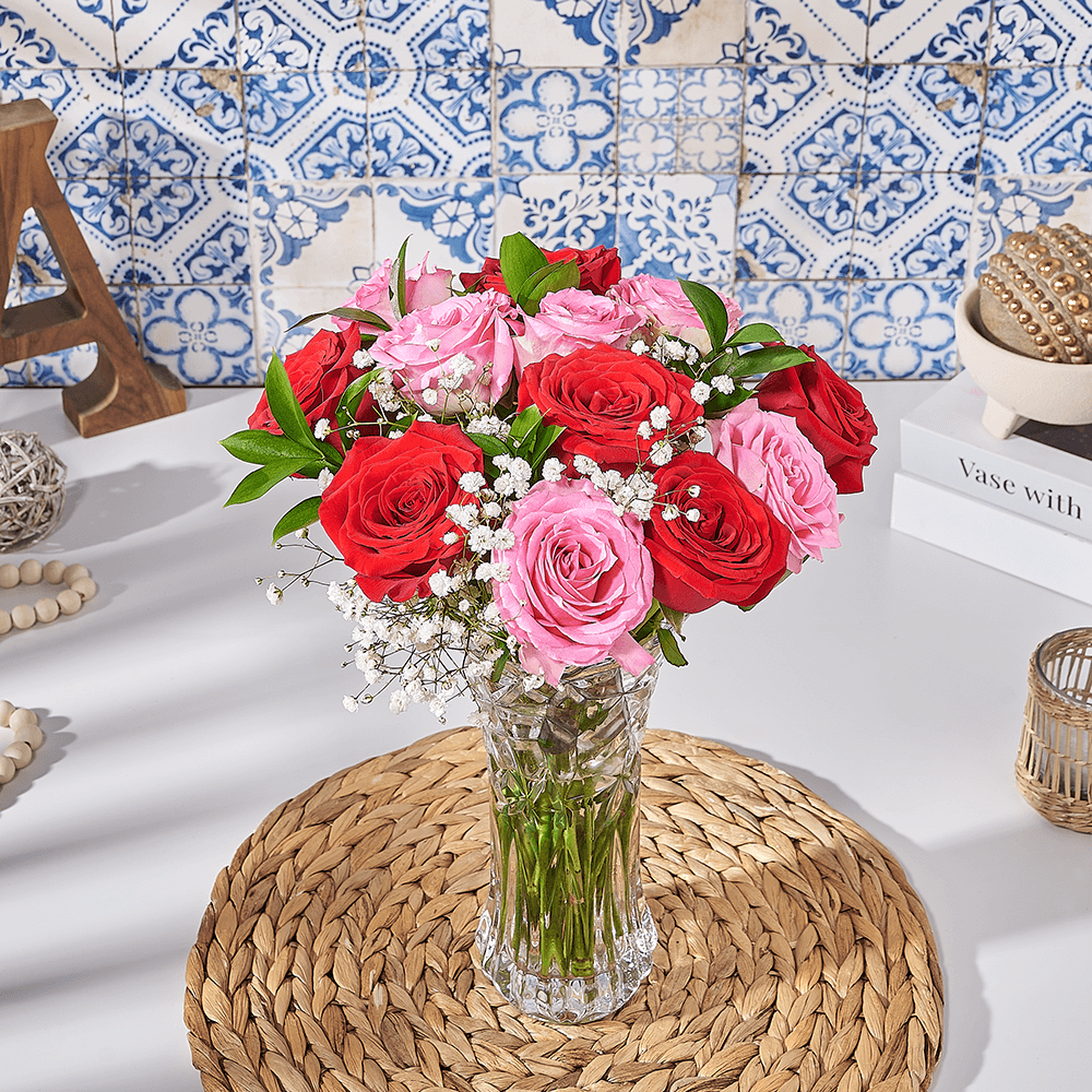 Red & Pink Rose Bouquet