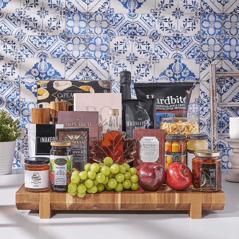 Tastes of The Shuk Mahane Yehuda Gift Basket, kosher gift, kosher, champagne gift, champagne, sparkling wine gift, sparkling wine, Canada delivery