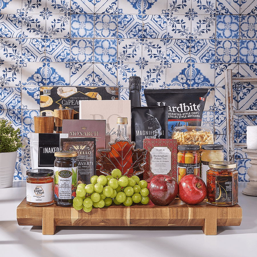 Tastes of The Shuk Mahane Yehuda Gift Basket, kosher gift, kosher, champagne gift, champagne, sparkling wine gift, sparkling wine, Canada delivery