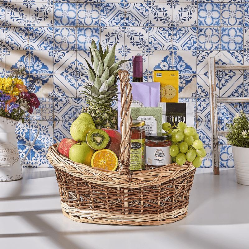 Kosher sympathy gift basket with understated presentation