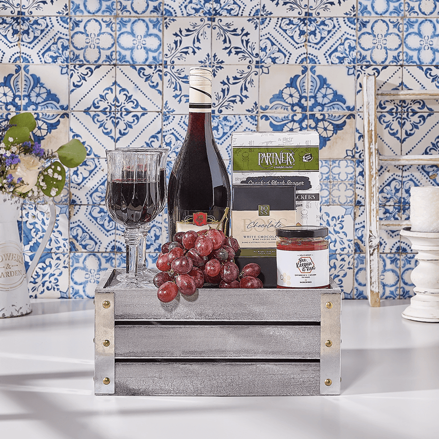 The Kosher Snack Sampler, wine gift, wine, kosher gift, kosher, fruit gift, fruit, Canada delivery