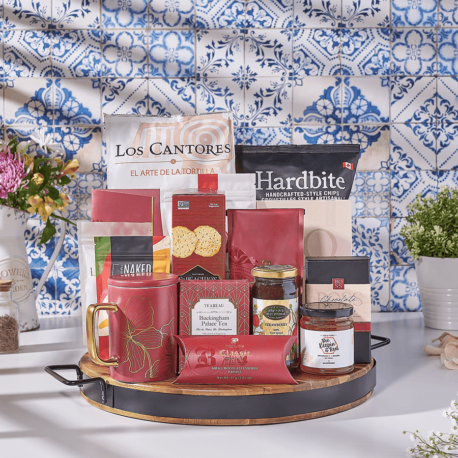 The Luxurious Luxury Gift Tray, kosher gift, kosher, gourmet gift, gourmet, coffee gift, coffee, tea gift, tea, Canada delivery