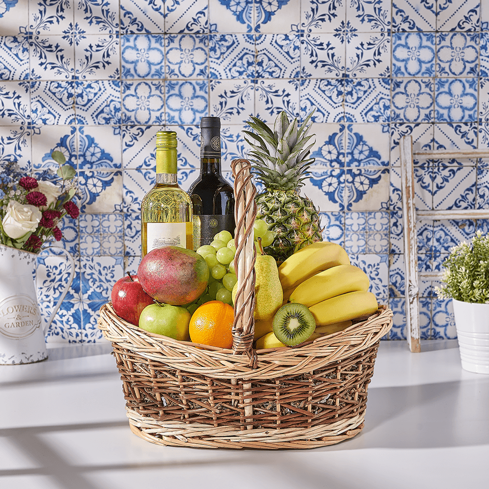 The Passover Dream Gift Basket, kosher gift, kosher, wine gift, wine, fruit gift, fruit, Canada delivery