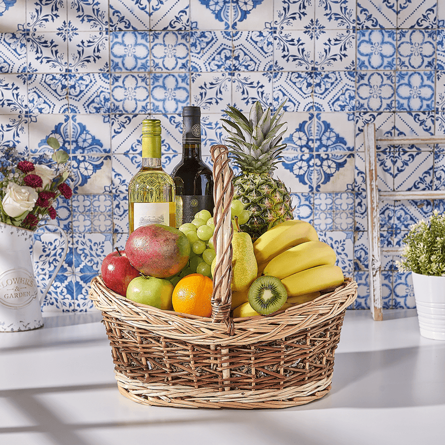 The Passover Dream Gift Basket, kosher gift, kosher, wine gift, wine, fruit gift, fruit, Canada delivery