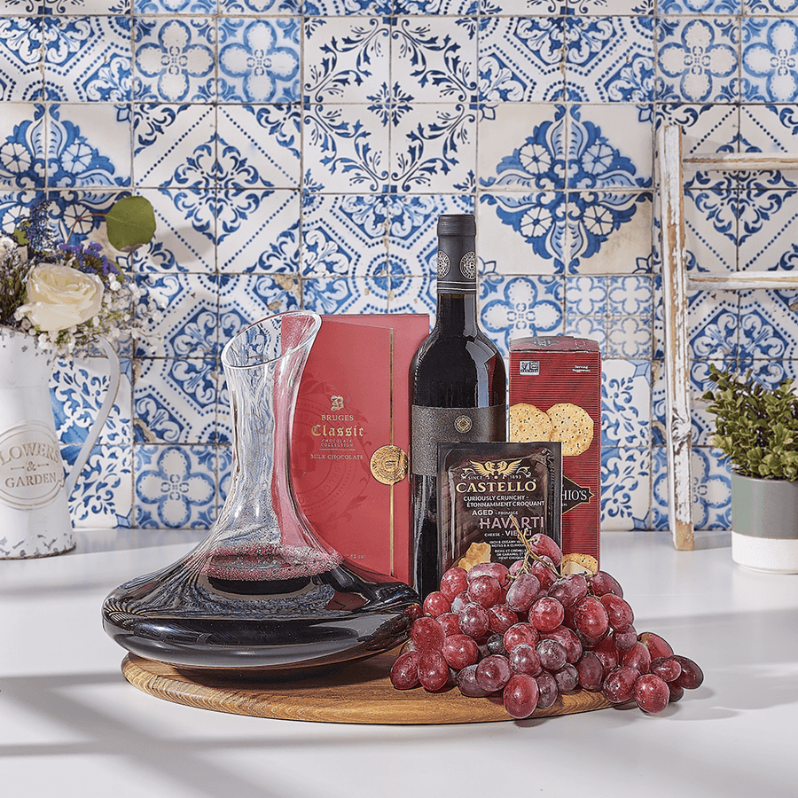 The Specialty Kosher Wine Pairing Gift Set, kosher gift, kosher, wine gift, wine, chocolate gift, chocolate, fruit gift, fruit, Canada delivery