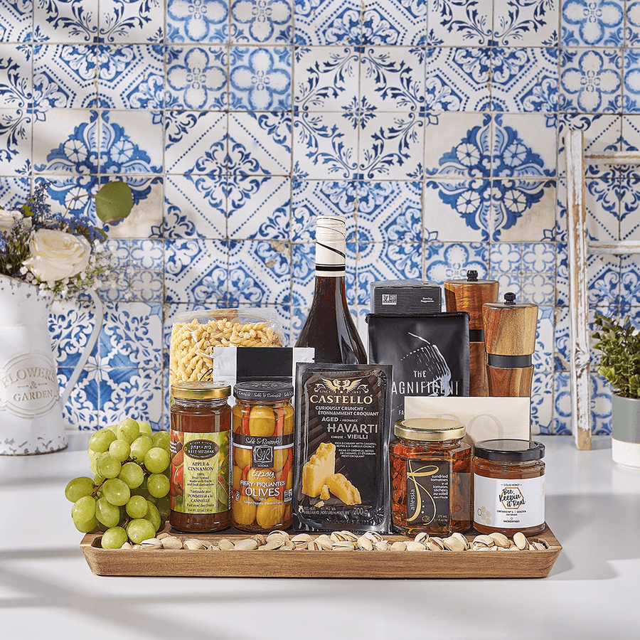 The Tuscany Wine Gift Basket, kosher gift, kosher, pasta gift, pasta, kosher wine gift, kosher wine, wine gift, wine, Canada delivery