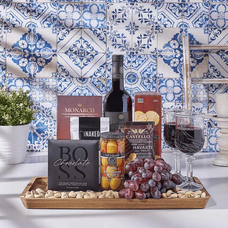 The Vineyard's Yield Gift Basket, kosher wine gift, kosher wine, kosher gift, kosher, wine gift, wine, Canada delivery