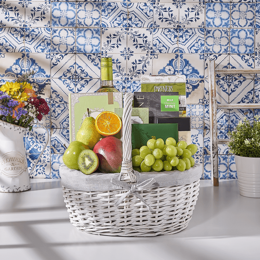 The Wholesome Kosher Gift Basket, kosher wine gift, kosher wine, wine gift, wine, kosher gift, kosher, chocolate gift, chocolate, Canada delivery