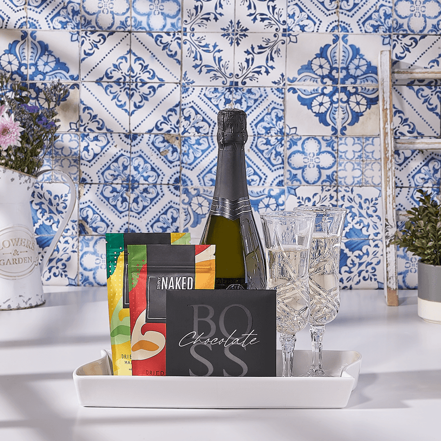 Time to Toast Kosher Gift Basket, champagne gift, champagne, sparkling wine gift, sparkling wine, kosher gift, kosher, Canada delivery