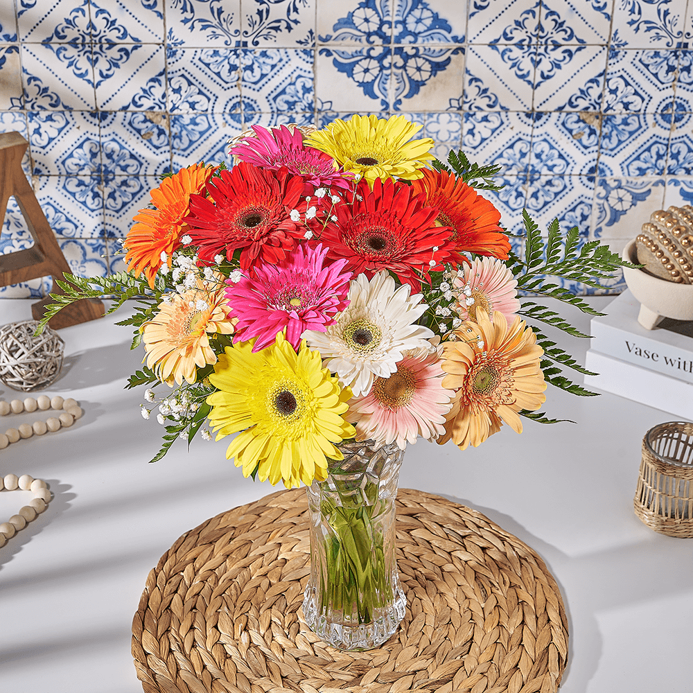 Vivid Gerbera Daisy Bouquet, daisy gift, daisy, flower gift, flower, bouquet gift, bouquet, Canada delivery