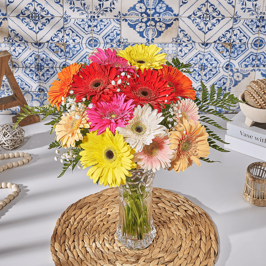 Vivid Gerbera Daisy Bouquet, daisy gift, daisy, flower gift, flower, bouquet gift, bouquet, Canada delivery