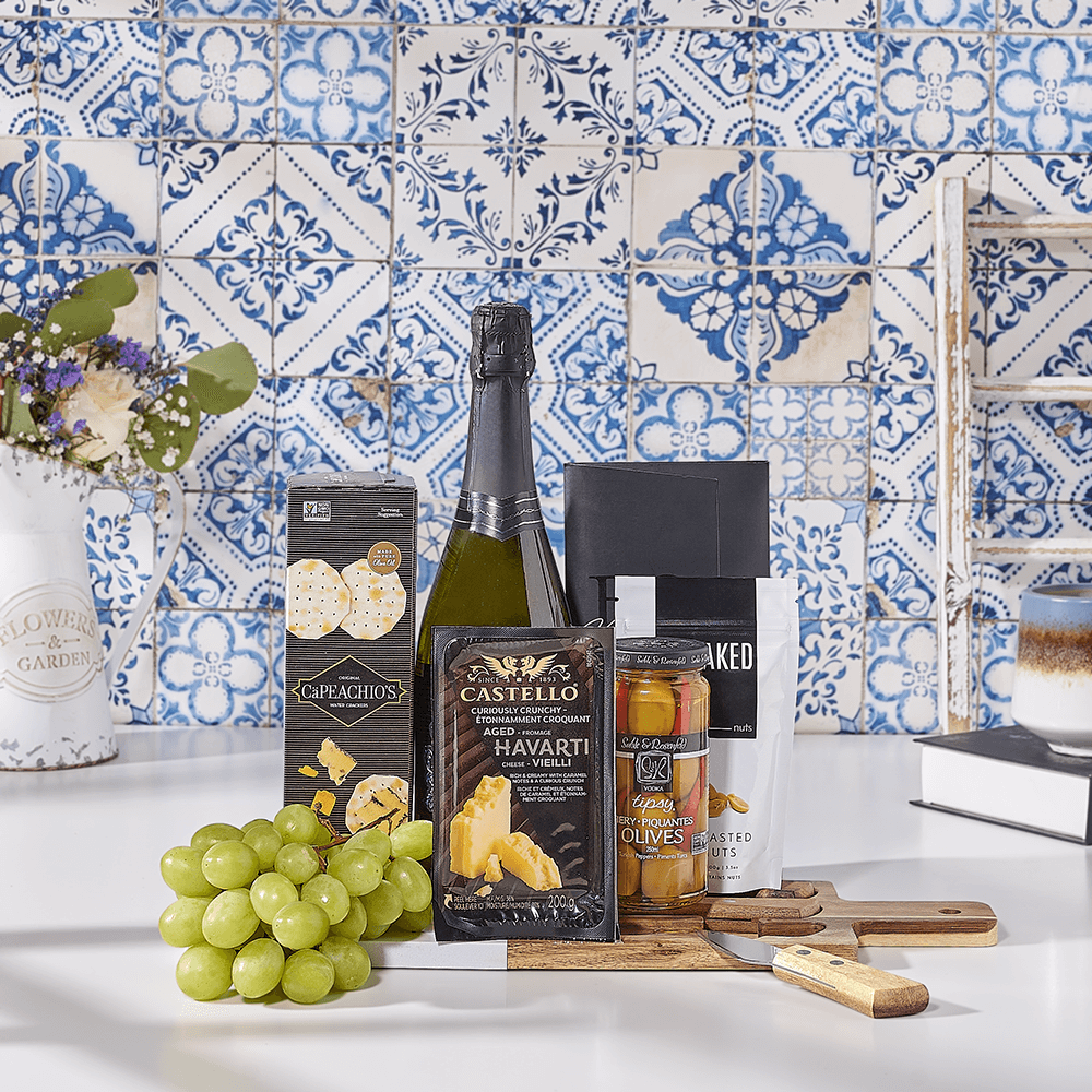 Warm-Hearted Wishes Gift Basket, kosher champagne gift, kosher champagne, kosher gift, kosher, champagne gift, champagne, sparkling wine gift, sparkling wine, Canada delivery