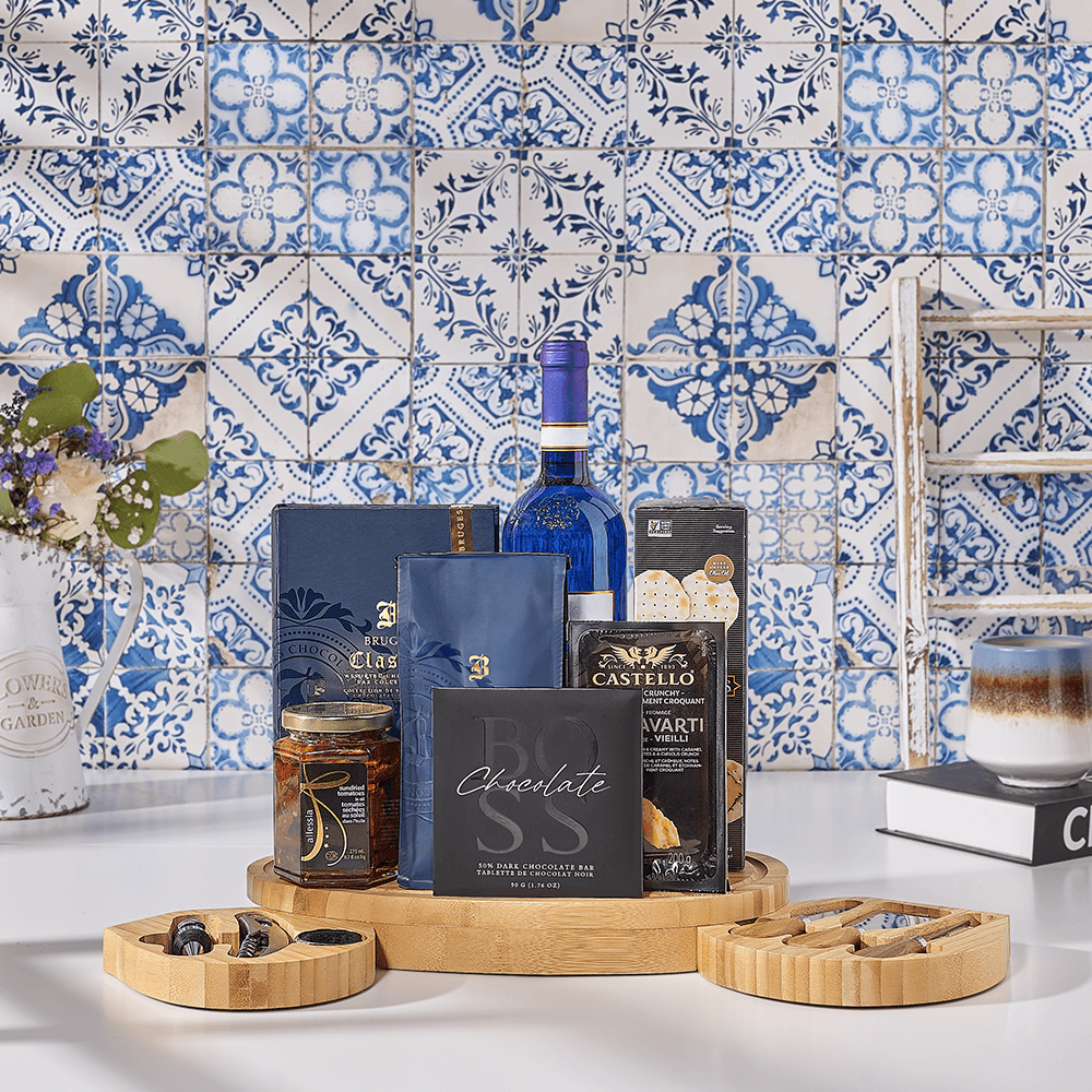 Wine &amp; Cheese Party Gift Set, kosher wine gift, kosher wine, kosher gift, kosher, wine gift, wine, Canada delivery
